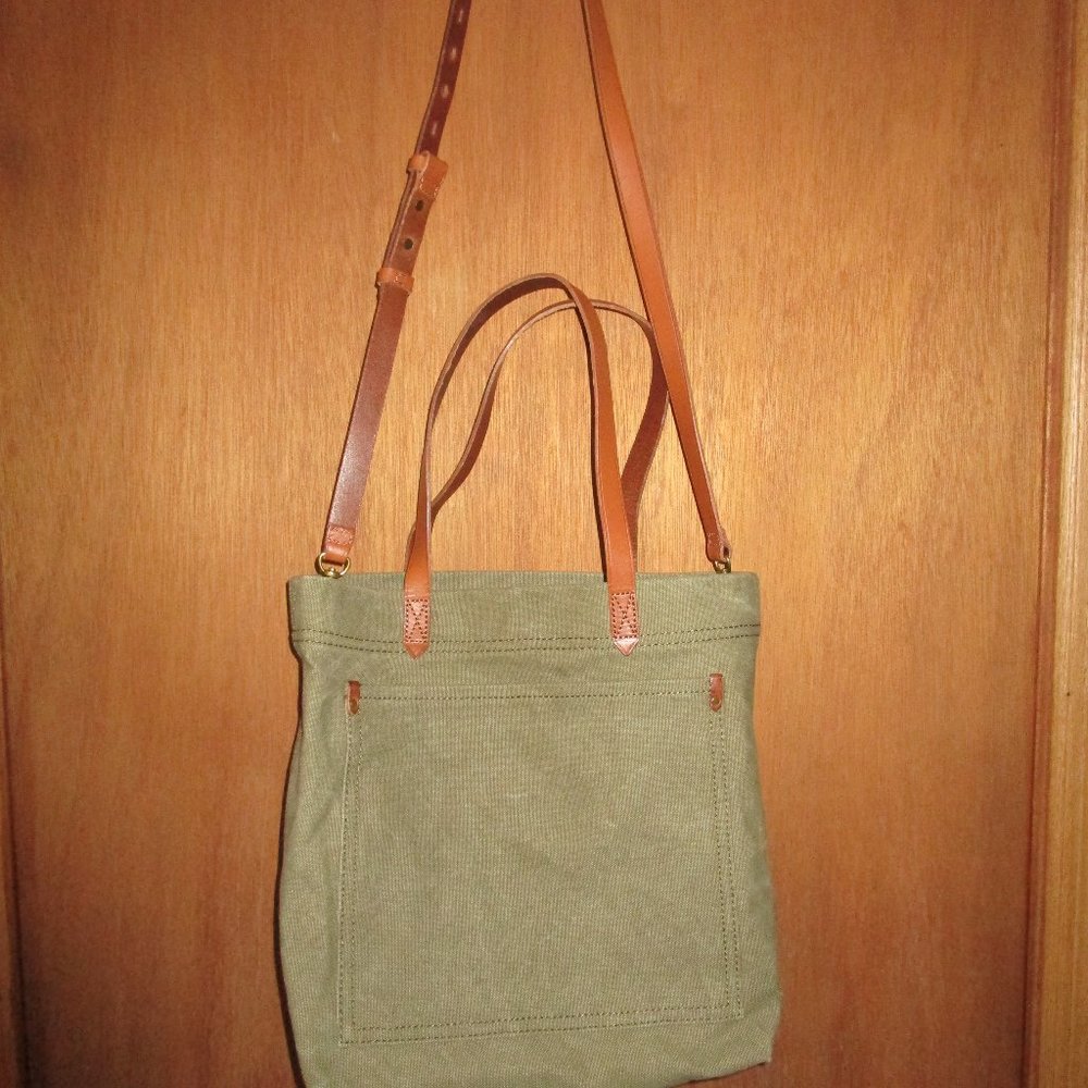 Madewell Canvas Medium Transport Tote Green